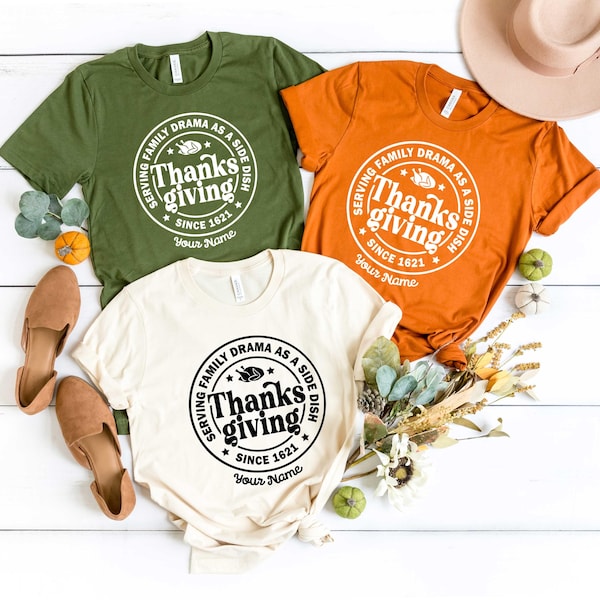 Personalized Thanksgiving Family Shirt 2026, Custom Turkey Day Tshirt, Fall Family Matching Tee,Thanksgiving Sweatshirt, Autumn Family Shirt