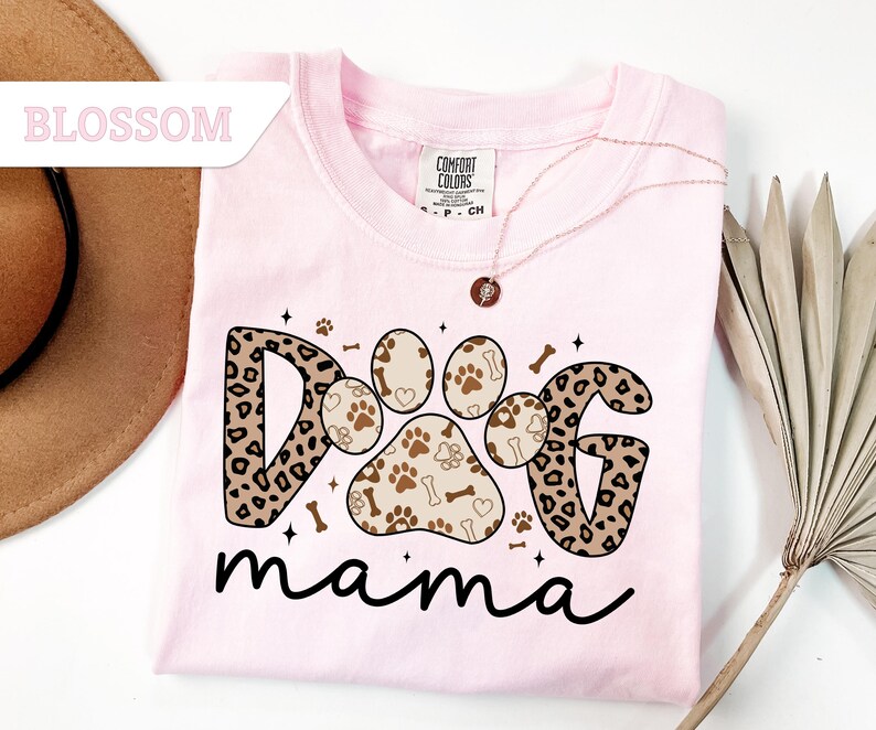 Comfort Colors® Dog Mama Shirt, Dog Paw Shirt, Dog Mom Shirt, Leopard Dog Mama Shirt, Dog Lover Gift, Gift for Dog Mom, Animal Lover Shirt bild 5