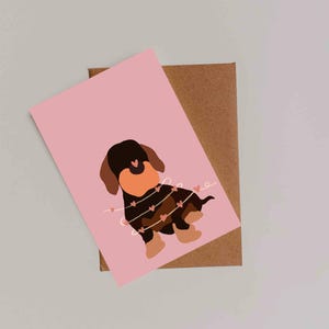 Set di cartoline: Dachshund Love – Carine cartoline | Regalo per gli amanti dei bassotti | Set di biglietti d'auguri LOVE con scritta "Sausagedog Dachshund" | Confezione da 10 cartoline