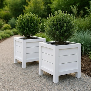Modern Planter Box Woodworking Plan | DIY Outdoor Planter | Printable PDF Build Guide