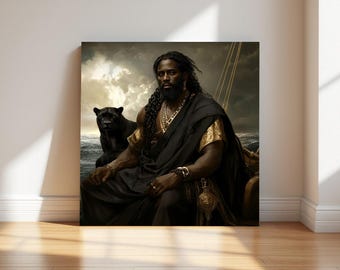Black Noah and his Panthers Canvas