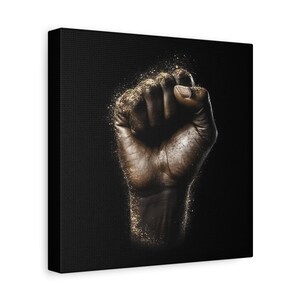Golden Power- The Black Fist Canvas image 3