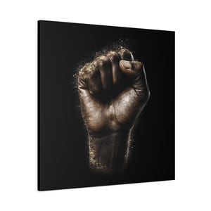 Golden Power- The Black Fist Canvas image 5