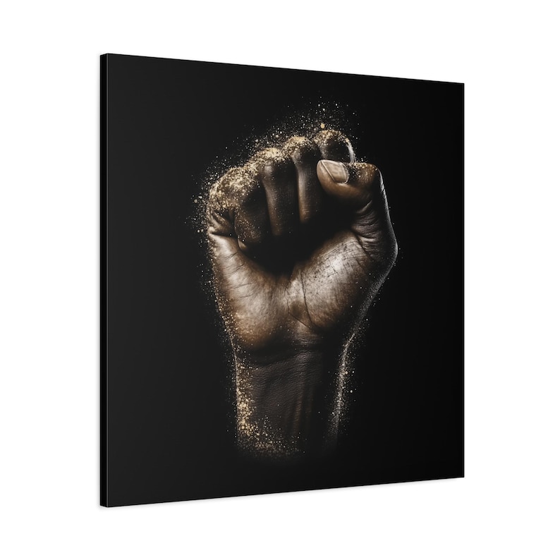 Golden Power- The Black Fist Canvas image 5