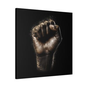 Golden Power- The Black Fist Canvas image 4