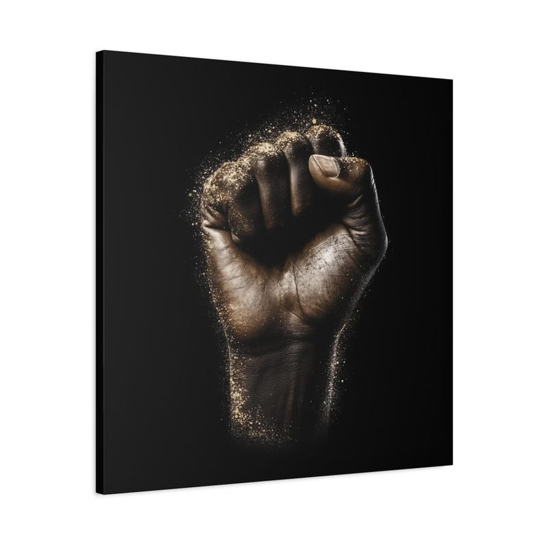 Golden Power- The Black Fist Canvas image 4