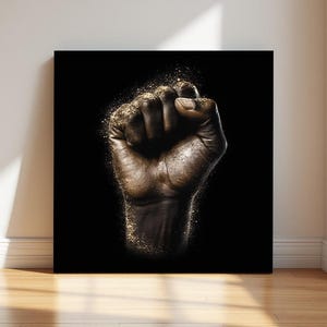 Golden Power- The Black Fist Canvas image 1