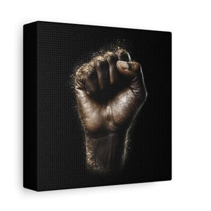 Golden Power- The Black Fist Canvas image 2