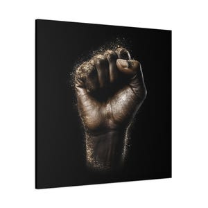 Golden Power- The Black Fist Canvas image 6