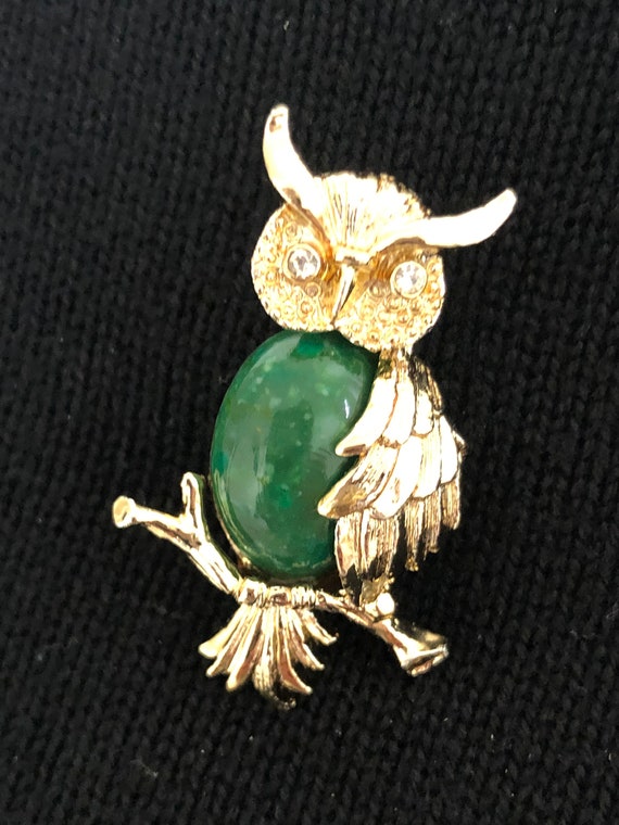 Vintage GERRY’S Two Brooches Small Swan and Owl G… - image 6