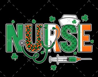 Lucky Nurse St Patrick's Day PNG | Irish Shirt Design (Digital Download)