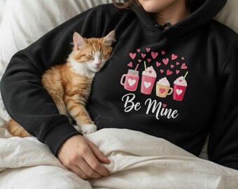 Be Mine Coffee PNG, Valentine's Day Pink Drink Clipart (Digital Download)