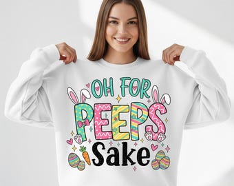 Oh For Peeps Sake PNG, zabawny projekt zajączka wielkanocnego (pobranie cyfrowe)
