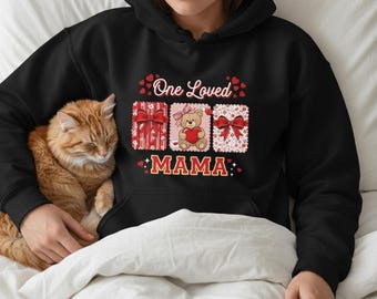 One Loved Mama PNG, Valentine's Day Retro Design (Digital Download)
