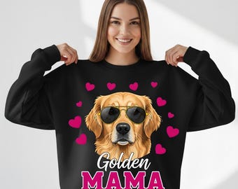 Golden Retriever Mama Valentine PNG, Dog Mom Shirt Design (Digital Download)