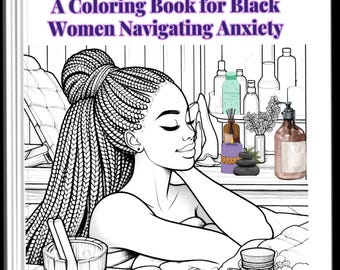 Malbuch-Schwarze Frauen-Angst-Download-Print-Farbe