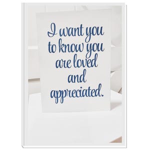 Carte Je pense à vous-Vous êtes apprécié-Carte d'encouragement-Carte de soutien
