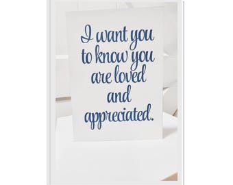 Thinking of You Card-Sie sind geschätzt-Ermutigungskarte-Support-Karte