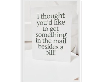 Ermutigungskarte- Senden Sie etwas in der Post neben einer Rechnung-Ermutigungskarte-Stützenkarte