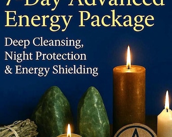 Pacote de Energia Avançada de 7 dias: Limpeza Profunda, Proteção Noturna e Blindagem Energética