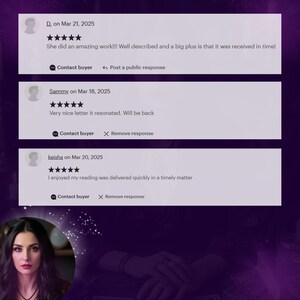 May include: Three customer reviews with five-star ratings for a service. The reviews are positive and mention the service was received in time, resonated with the customer, and was delivered quickly.