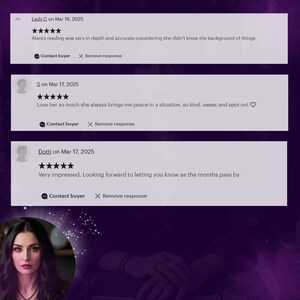 May include: Three positive reviews for a service provider. The reviews are from Lady C, S, and Dotti. Each review includes a five-star rating and a short description of the service.