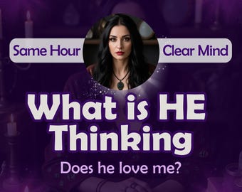 ¿Qué está pensando? EL MISMO DÍA Lectura telepática de tu persona ¿Me ama? ¿Qué está pensando? Lectura psíquica del amor Clarividente