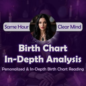 Diepgaande geboortekaart lezen, analyse geboortehoroscoop, astrologie lezen, astrologiecadeau GEDETAILLEERD met een gekleurd sterrenbeeldwiel