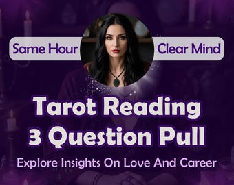 Tarot Reading: 3 Question Pull. Explore insights on love, career, and personal growth. Let the cards reveal your truth!