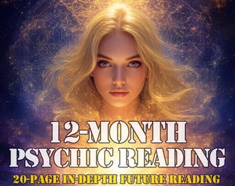 12-Month Psychic Reading | 20-Page In-Depth Future Reading on Love, Career & Life Path