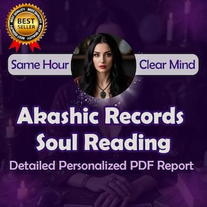 Akashic Records Soul Reading, Personalized PDF Report, Spiritual Guidance, Akashic Records Reading, Detailed Insight