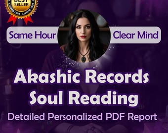 Akashic Records Soul Reading, Personalized PDF Report, Spiritual Guidance, Akashic Records Reading, Detailed Insight