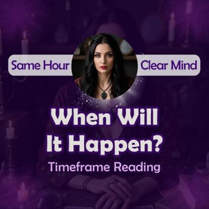 ¿Cuándo sucederá? Lectura de tiempo, 2 preguntas, lectura de línea de tiempo, entrega en 1 hora, lectura de tarot psíquico, 2 respuestas de tiempo en la misma hora