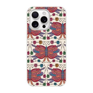 Custodia per iPhone Pro Max con farfalla stravagante - Design disegnato a mano, guscio trasparente e flessibile