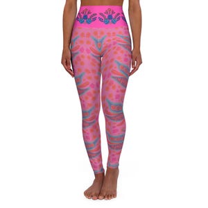 Colorful High Waisted Yoga Leggings, Fitness Leggings, Workout Clothes, Activewear, Gift for Yogis, Cute Leggings