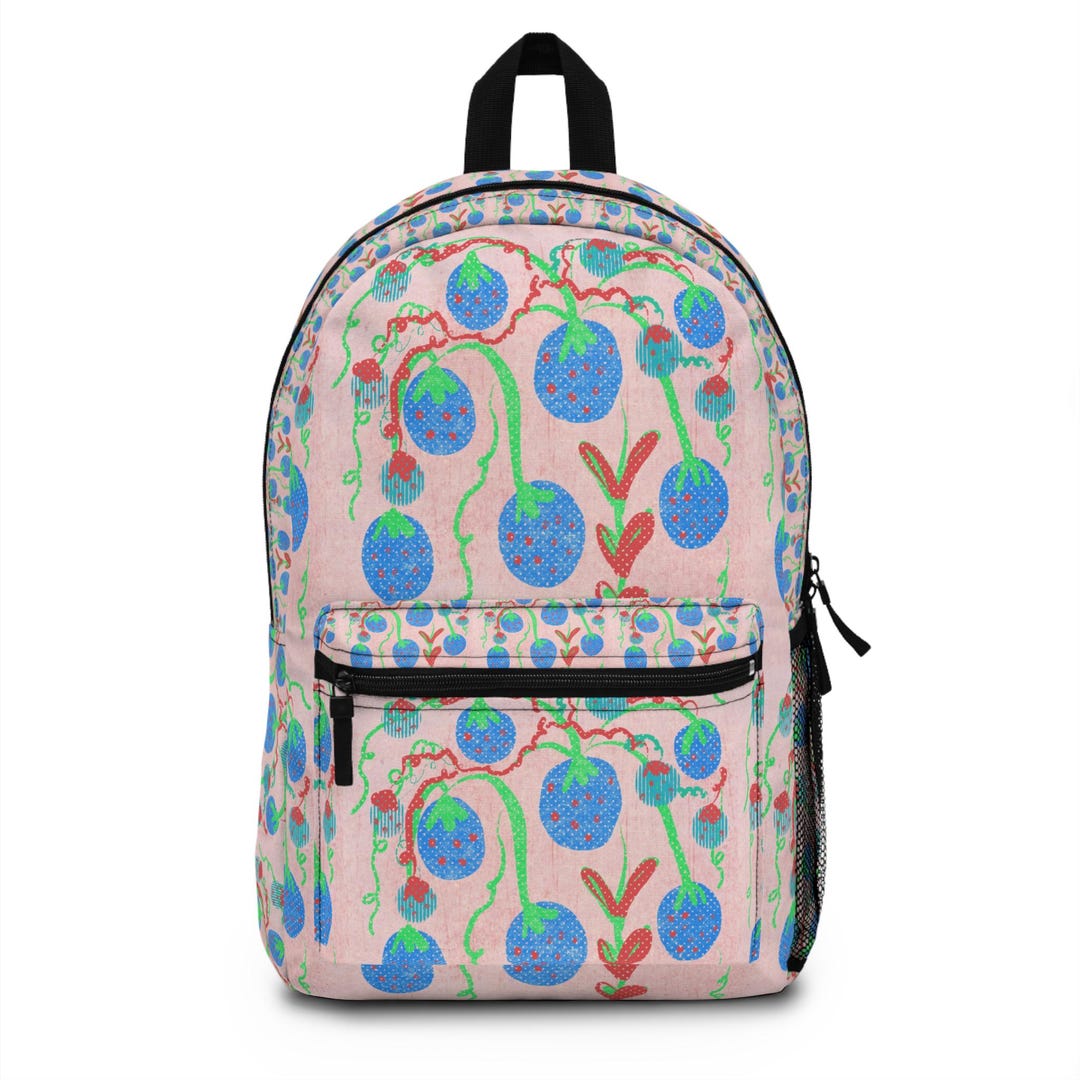 Whimsical Floral Backpack, Nature Design, Travel Bookbag - Etsy