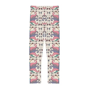 Colorful Kids Leggings with Whimsical Pattern, Fun Activewear, Children&#39;s Fashion, Girls&#39; Leggings, Playful Gifts, Vibrant Outfits