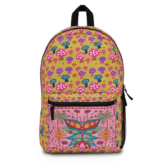 Colorful Butterfly and Mushroom Backpack Amazon.com | Kcldeci Kids Backpack for Girls Boys Mushroon  main image 4