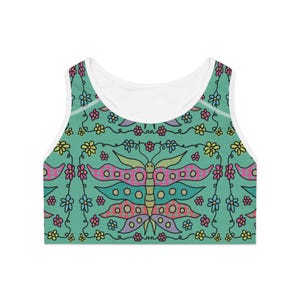 Sujetador deportivo con estampado floral colorido: ropa de fitness, equipo para hacer ejercicio, top de yoga, ropa deportiva, regalo para ella