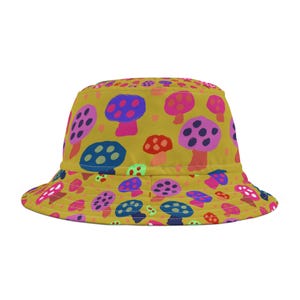Chapéu de balde floral vibrante para aventuras de verão, chapéu de praia estiloso, chapéu de festival, presente para ela, chapéu para atividades ao ar livre