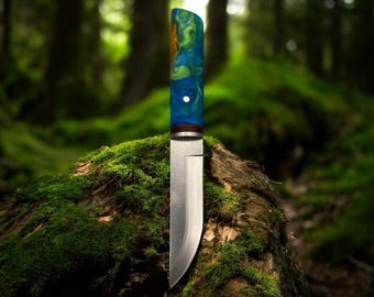 Unique Tactical Puukko Bushcraft Knife with Resine Handle | Viking Finnish Hunting Knife | Perfect Gift For Camping, Survival and Hunting
