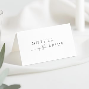 Reservierte Karte, bearbeitbare Canva-Hochzeitsvorlage, gefaltete benutzerdefinierte Namenskarte DIY Minimalist Design, modernes digitales Hochzeitspapier - FERNHILL