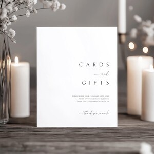 Cards and Gifts Sign, Editable Canva Wedding Sign Template, Printable DIY Reception Sign Minimalist Digital Wedding Design Set – FAIRVIEW