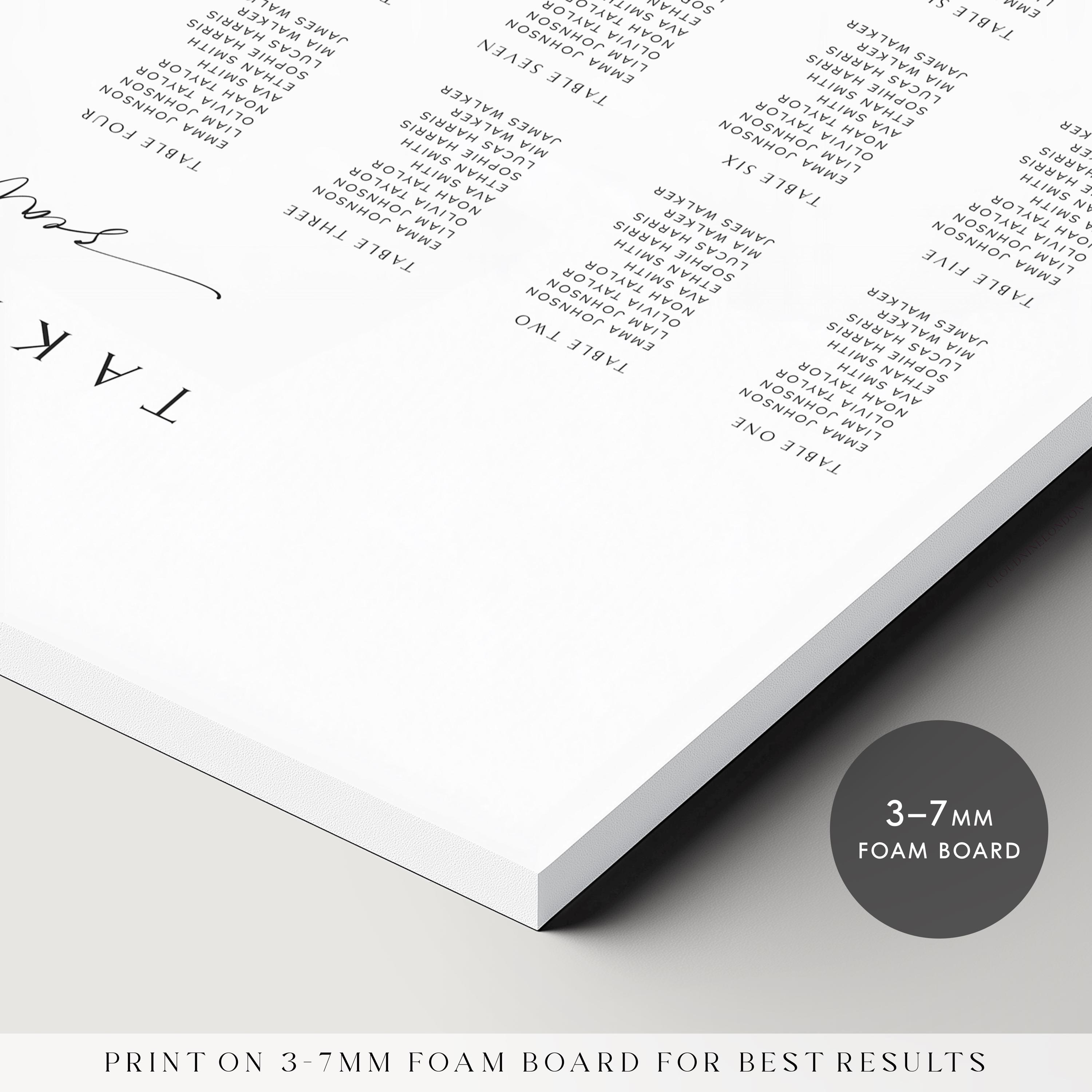 Seating Plan, Editable Canva Wedding Template, DIY Reception Chart ...