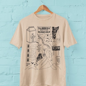 NK Inspiriert Shirt Komfort Farben Vintage Collage Tee
