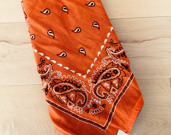 Handgemachte orange Fleece gefütterte Bandana: Gesichtswärmer, Ski Maske