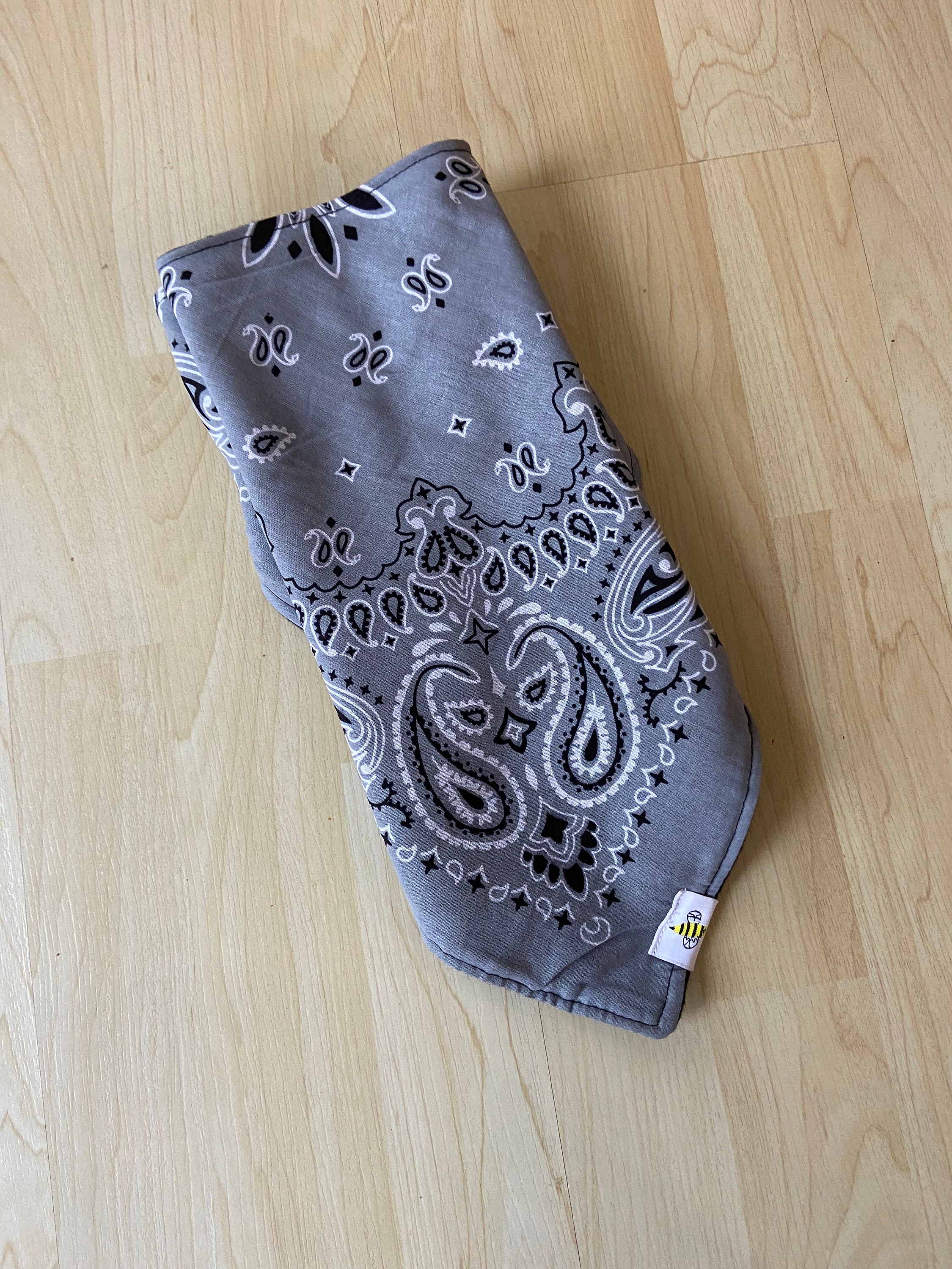 Gray Fleece Lined Bandana // Face Warmer // Ski Mask // Snow Mask // Wind Weather Blocker