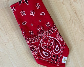 Red Fleece Lined Bandana // Face Warmer // Ski Mask // Snow Mask // Wind Weather Blocker