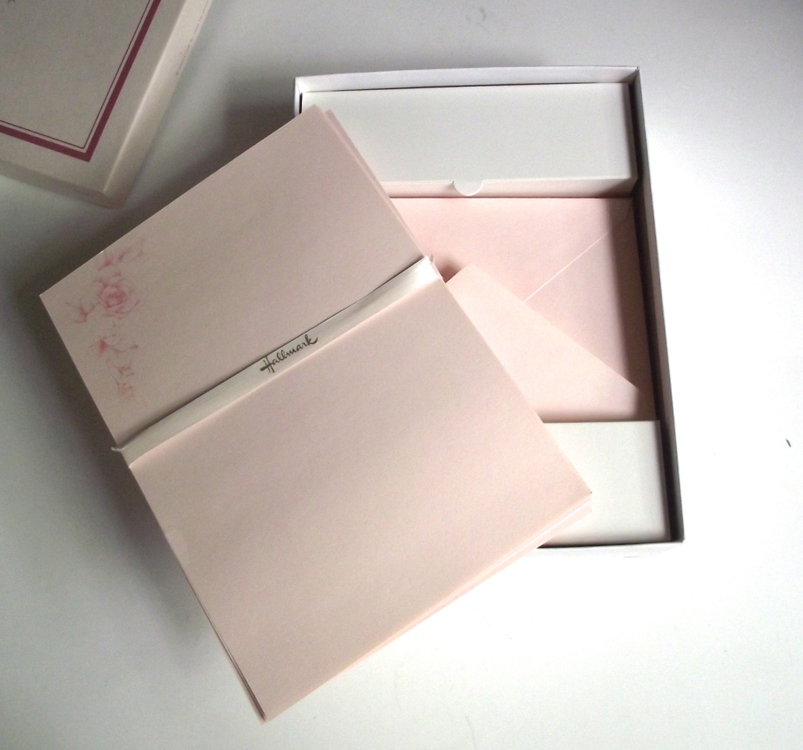 Vintage Hallmark Stationery Set Writing Paper in Pink Etsy