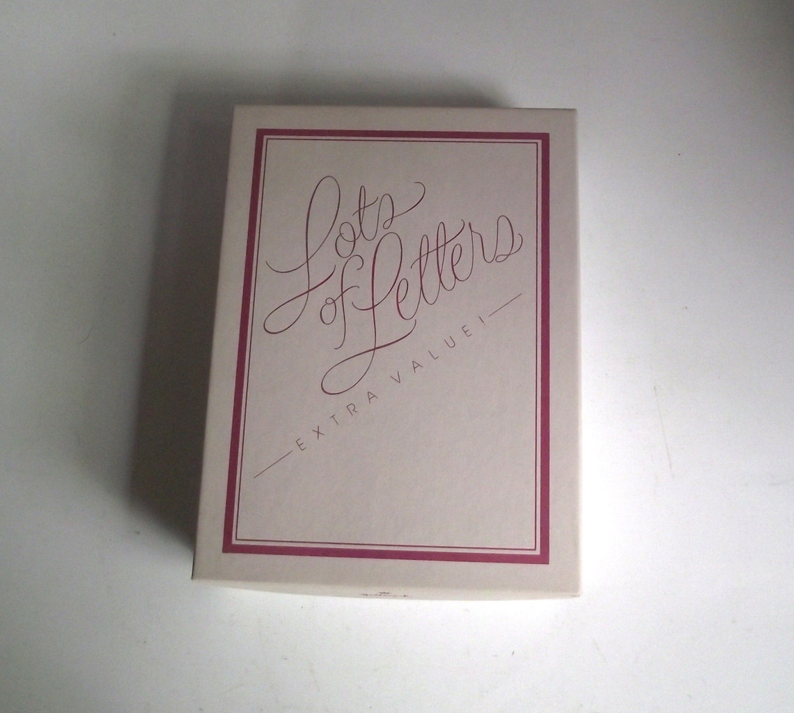 Vintage Hallmark Stationery Set Writing Paper in Pink Etsy